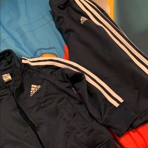 Navy blue adidas sweatsuit